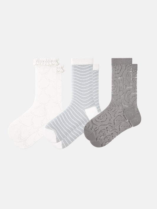 Calf Socks "White Ice Coast" 3-Pack