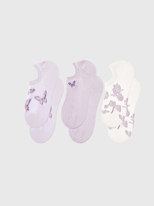 No Show Socks "Timeless Tactility" 3-Pack