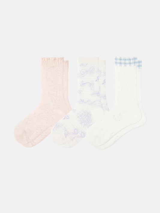 Calf Socks "Spring Reverie" 3-Pack