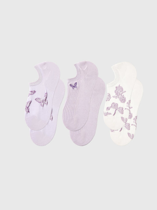 No Show Socks "Timeless Tactility" 3-Pack